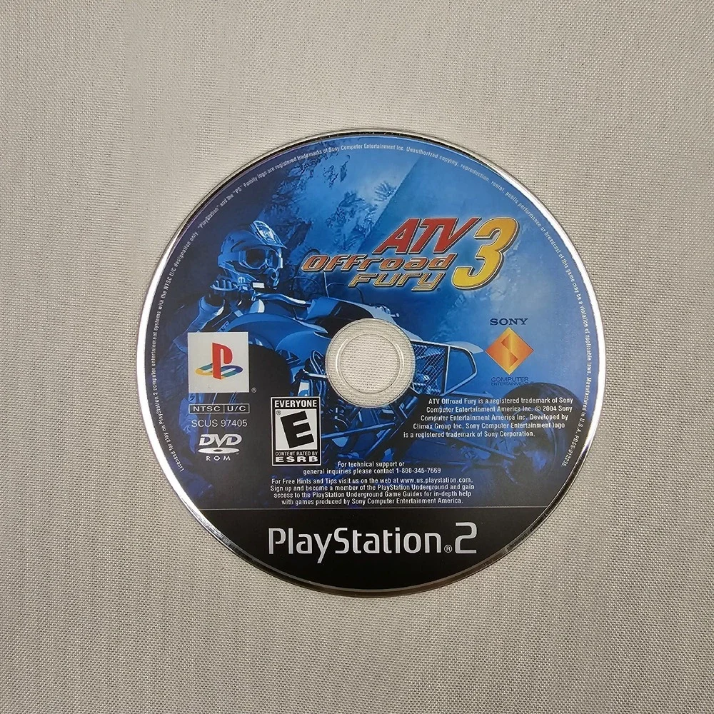 ATV Offroad Fury 3 (Sony PlayStation 2, 2004) Testes/Working Condition Rated E